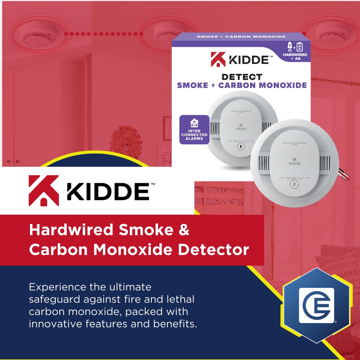 CrescentElectrc's tweet image. Protect from the unseen hazards of carbon monoxide and fire with Kidde’s UL 217 series state-of-the-art detector equipped with a 10-year never-change backup battery or AA backup battery. 

Get peace of mind today! Shop at: ow.ly/c3MA50UqkrV

#FireSafety #Kidde