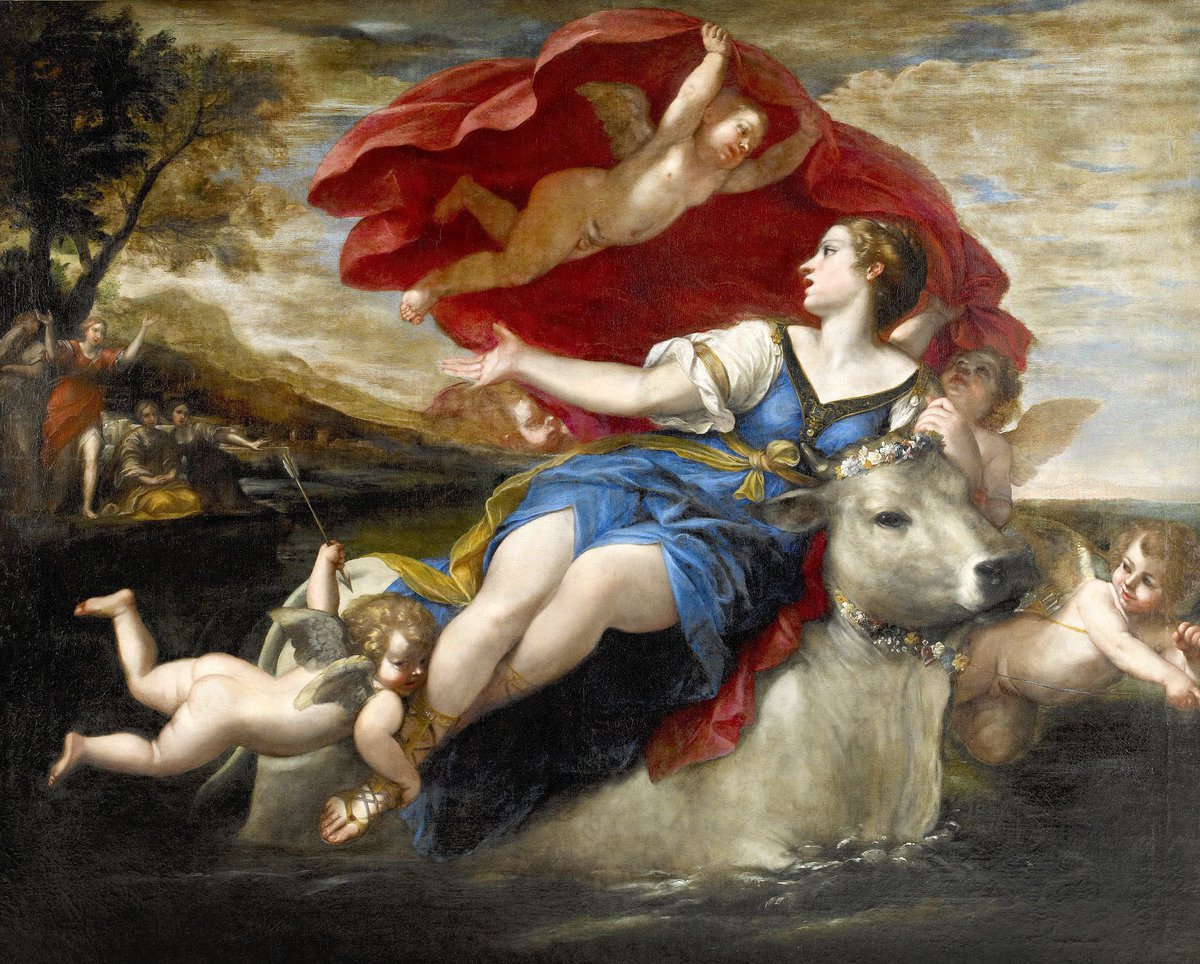 Jupiter in the shape of a bull carrying off Europa by Francesco Albani (17th century)