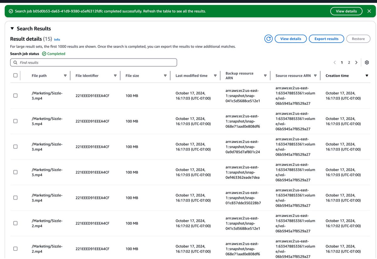vGazza's tweet image. Streamline search and item-level recovery with #AWSBackup 👉 go.aws/3DkYlSd @AWS_Storage #AWS #Cloud #CloudComputing #CloudOps
