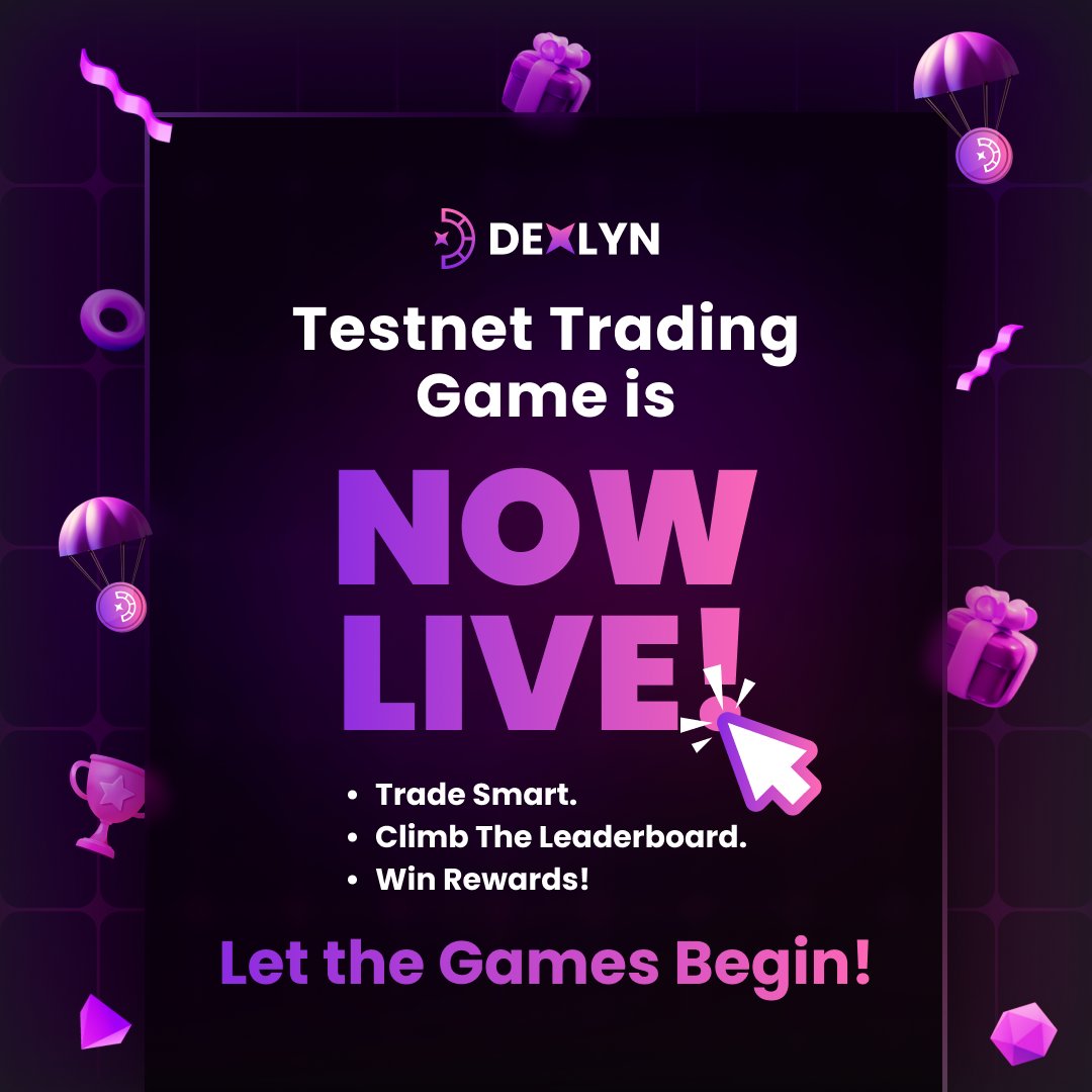 🚀 Dexlyn Testnet Trading Game is LIVE!

Here’s how it works:
💰 Get 1 of the 5 Testnet Tokens based on your points:

- BTC
- ETH
- SOL
- DOGE
- USDC 

📊 Pool Reserves Updated Daily using <a href="/SUPRA_Labs/">Supra</a>'  DORA, pegged to real-world prices. 

For example:

If BTC is $1,000, the pool