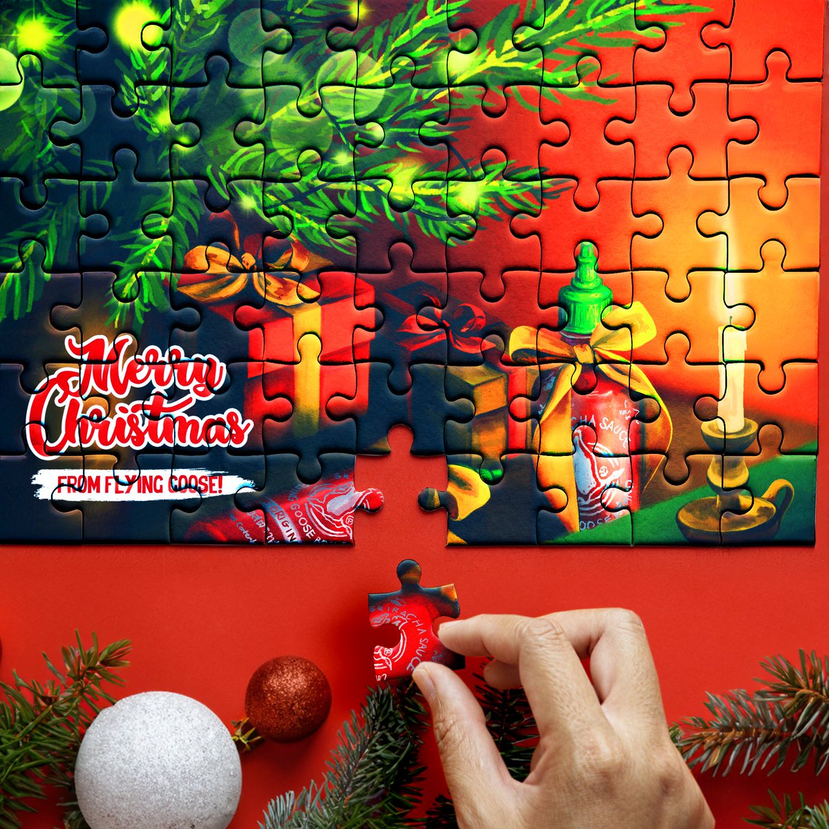Sriracha_FG's tweet photo. Wishing all our spice-loving friends a Merry Christmas! 🎄
Hope Santa’s packing a bottle of the good stuff under your tree🎅
#flyinggoose #srirachasanta #sriracha https://t.co/z8wg8TL9yb