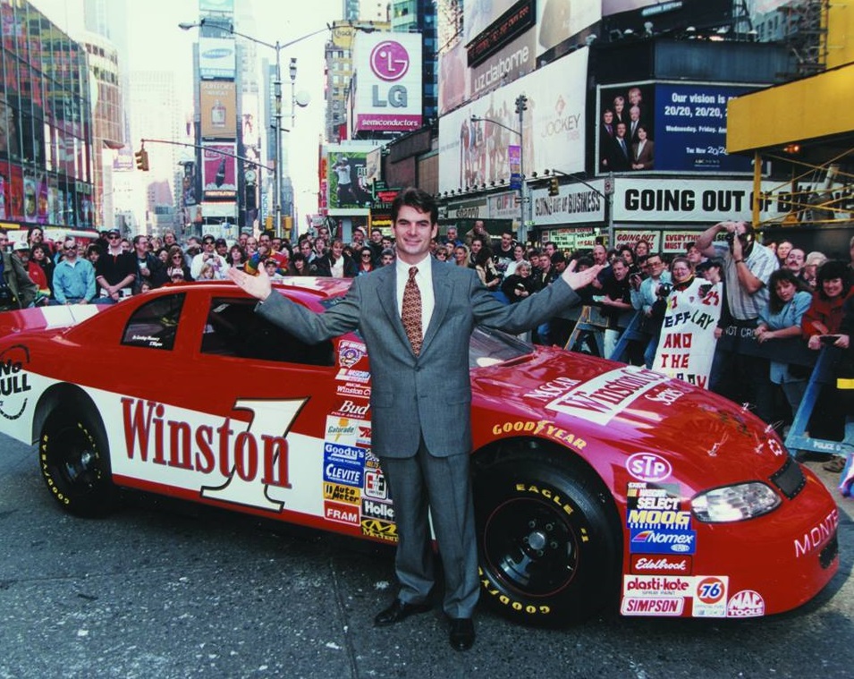 Jeff Gordon Online (@jginfo) on Twitter photo #ThrowbackThursday - December 1998: Jeff Gordon during the Winston Cup champion's photo shoot in <a href="/TimesSquareNYC/">Times Square</a>. Gordon won a #NASCAR modern era record-tying 13 races in 1998 en route to his third series championship. #ThrowbackThursday - December 1998: Jeff Gordon during the Winston Cup champion's photo shoot in <a href="/TimesSquareNYC/">Times Square</a>. Gordon won a #NASCAR modern era record-tying 13 races in 1998 en route to his third series championship.