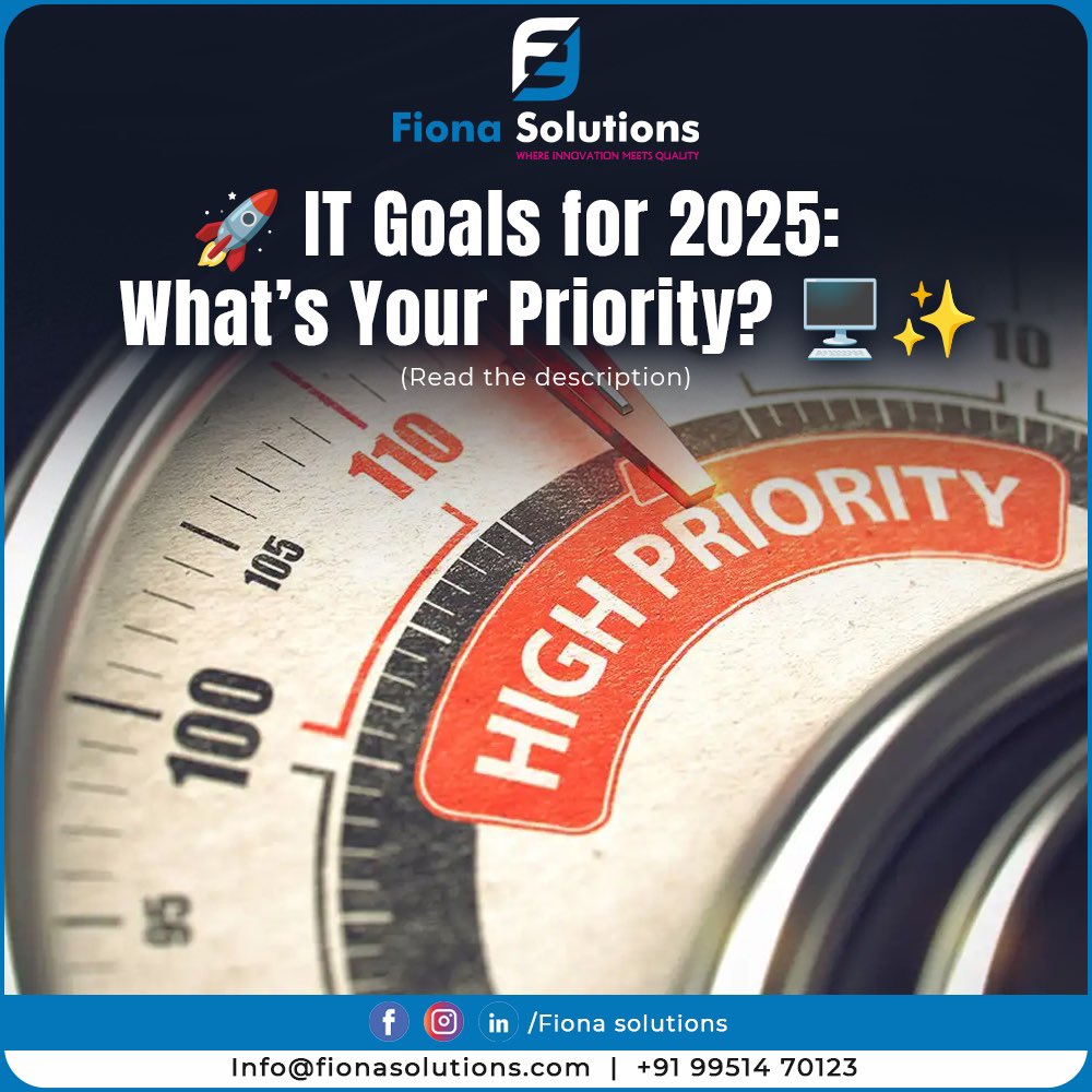 FionaSolutions's tweet image. We want to hear from you! 👇
What’s your top IT priority for the year ahead?

🔒 Security
🌐 Digital Transformation
💰 Cost Optimization

Cast your vote in the poll below and join the conversation! Let’s shape the future of IT together