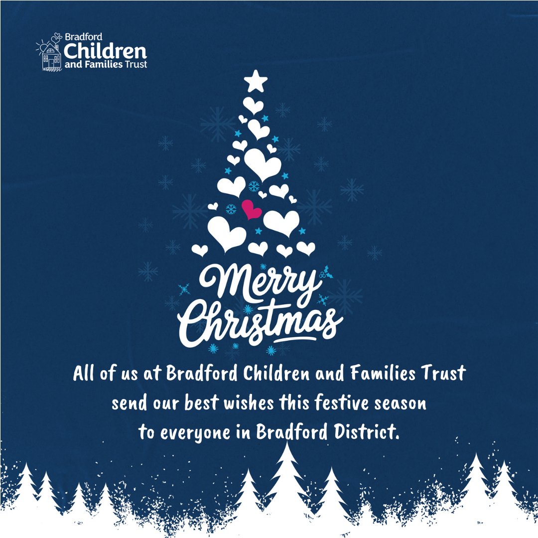 Bradford Children and Families Trust (@bradfordcft) on Twitter photo ๐ Merry Christmas ๐
All of us at Bradford Children and Families Trust send our best wishes this festive season to everyone in Bradford District.
๐
๐โ๏ธ๐๐ ๐ Merry Christmas ๐
All of us at Bradford Children and Families Trust send our best wishes this festive season to everyone in Bradford District.
๐
๐โ๏ธ๐๐