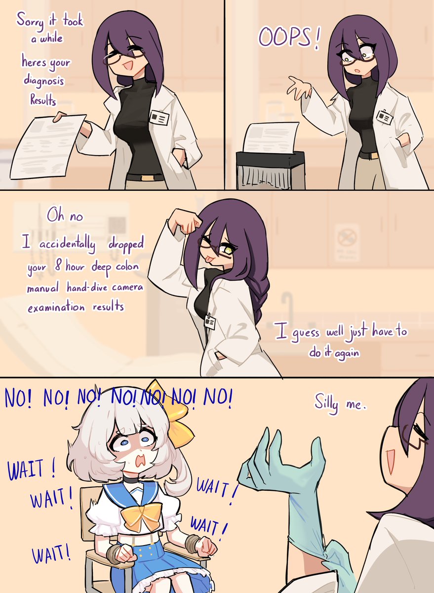 In order to ensure your health, 
visit the proctologist twice a week 🍑✊☺️🩺