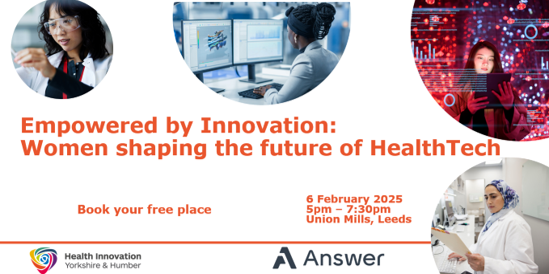 HealthInnovYH's tweet photo. Join us for our first event on supporting and empowering #WomenInHealthTech to discuss how we can support women to enter, remain, and thrive in #HealthTech and innovation, particularly by addressing funding disparities.

Book now: https://t.co/CJEW3RQSk7 https://t.co/6NU9xsmUkw