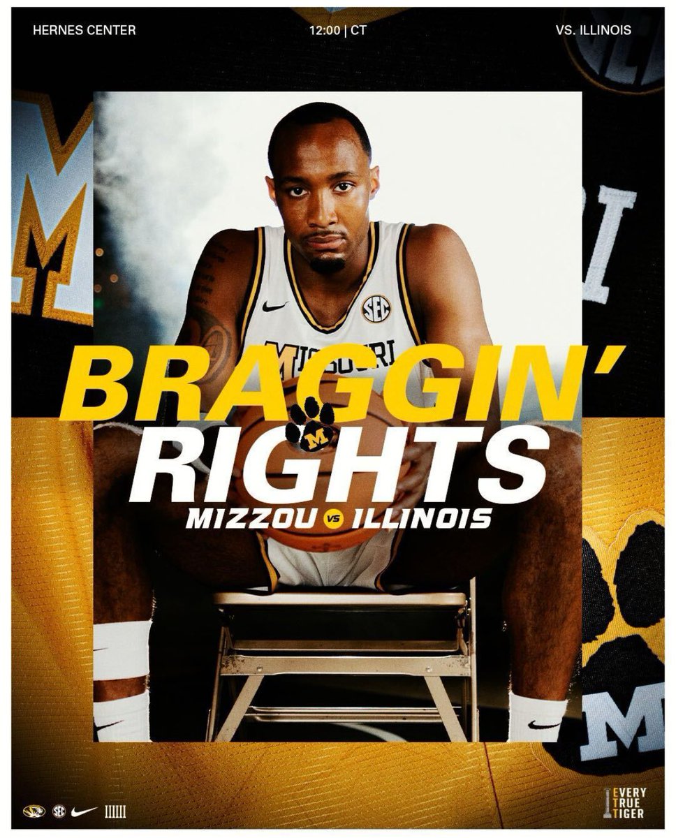 Cameron S. Benson (@d1cam017) on Twitter photo Get loud. Get proud. Tigers are ready to own the Bragginโ Rights stage. ๐ฏ#ETTB #MIZ <a href="/mizzouhoops/">Mizzou Hoops</a> <a href="/mizzouathletics/">Mizzou Athletics</a>
๐: Sunday, December 22
โฐ: 12pm CT
๐๏ธ: Enterprise Center - St. Louis, MO Get loud. Get proud. Tigers are ready to own the Bragginโ Rights stage. ๐ฏ#ETTB #MIZ <a href="/mizzouhoops/">Mizzou Hoops</a> <a href="/mizzouathletics/">Mizzou Athletics</a>
๐: Sunday, December 22
โฐ: 12pm CT
๐๏ธ: Enterprise Center - St. Louis, MO