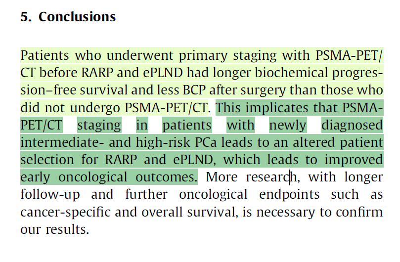 radiolobt's tweet image. Early Oncological Outcomes in Patients who Underwent Staging PSMA PET/CT Compared with Conventional Imaging Before Radical Prostatectomy and Extended Pelvic Lymph Node Dissection 
sciencedirect.com/science/articl…
🔵Important study from 🇳🇱
#prostatecancer #molecularimaging #CancerResearch
