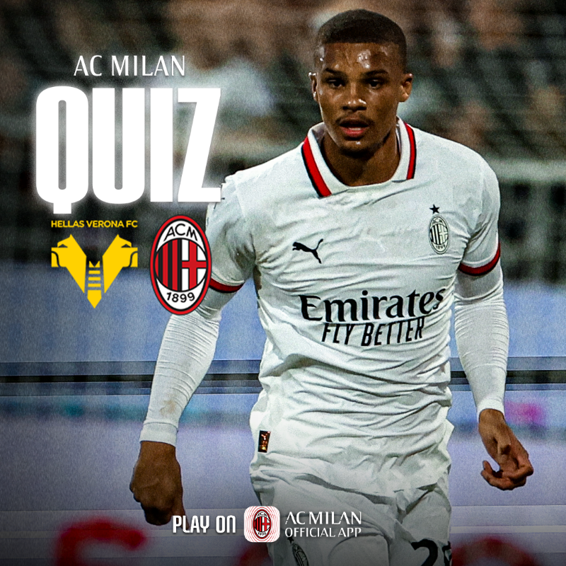 acmilan's tweet photo. 🔜 Hellas on the horizon means a new quiz over on our App 📱 

#VeronaMilan #SempreMilan