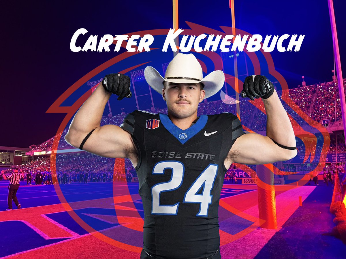 Bronco Bleymaier (@broncobleymaier) on Twitter photo Incoming Boise State TE was named the Athlete of the Week after his second state championship game win where he was also named the gameās MVP! <a href="/CarterKook/">Carter Kuchenbuch</a> sat down with me to talk about his journey to the Blue!
Link belowā¬ļø Incoming Boise State TE was named the Athlete of the Week after his second state championship game win where he was also named the gameās MVP! <a href="/CarterKook/">Carter Kuchenbuch</a> sat down with me to talk about his journey to the Blue!
Link belowā¬ļø
