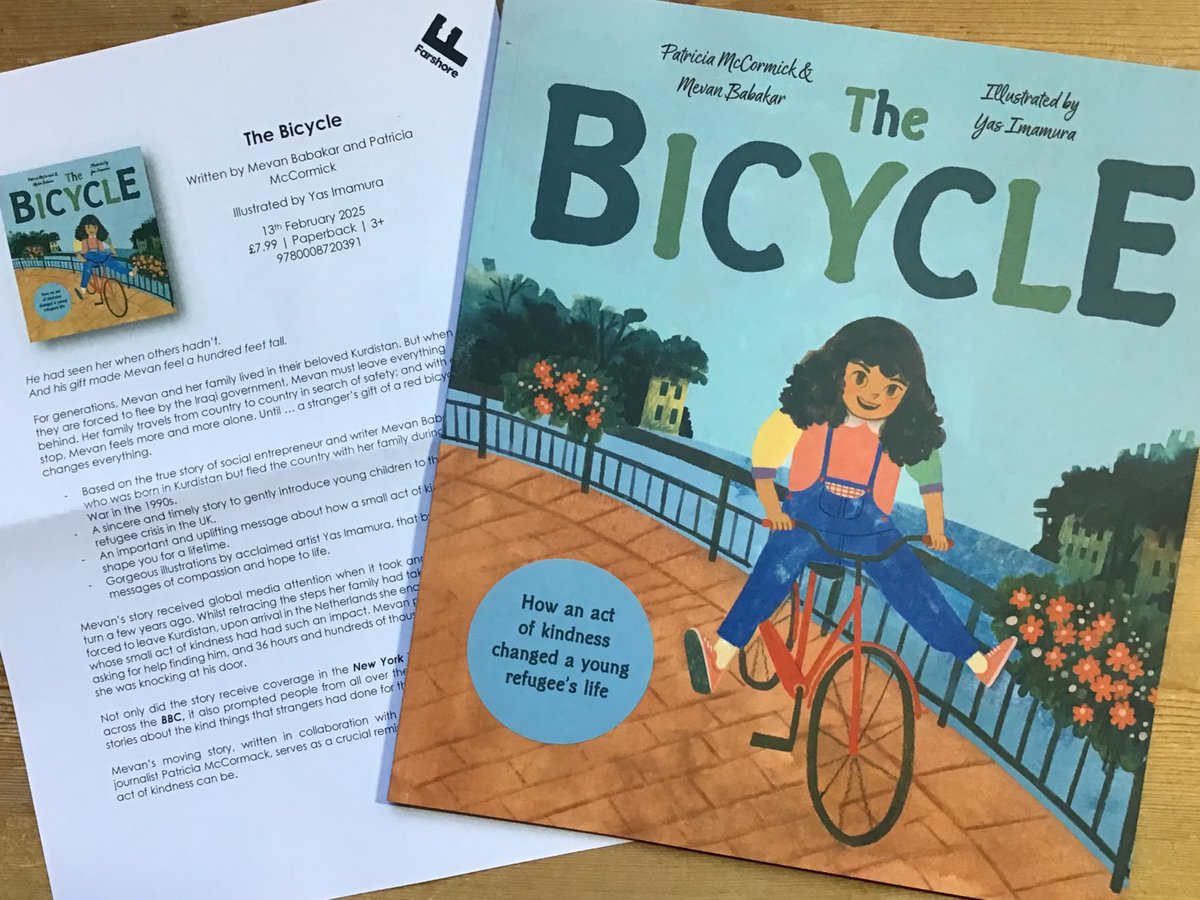 Jacqui Sydney 📕 (@jacquis21) on Twitter photo Intriguing #PictureBook post today thanks to <a href="/mbadeane/">Madeline Adeane</a> <a href="/FarshoreBooks/">Farshore</a>. Out 13/02 for 3+ readers, #TheBicycle by <a href="/MeAndVan/">Mevan Babakar | مێڤان</a> and Patricia McCormick, illustrated by <a href="/yasimamura/">Yas Imamura</a> looks beautiful 🥰 Intriguing #PictureBook post today thanks to <a href="/mbadeane/">Madeline Adeane</a> <a href="/FarshoreBooks/">Farshore</a>. Out 13/02 for 3+ readers, #TheBicycle by <a href="/MeAndVan/">Mevan Babakar | مێڤان</a> and Patricia McCormick, illustrated by <a href="/yasimamura/">Yas Imamura</a> looks beautiful 🥰