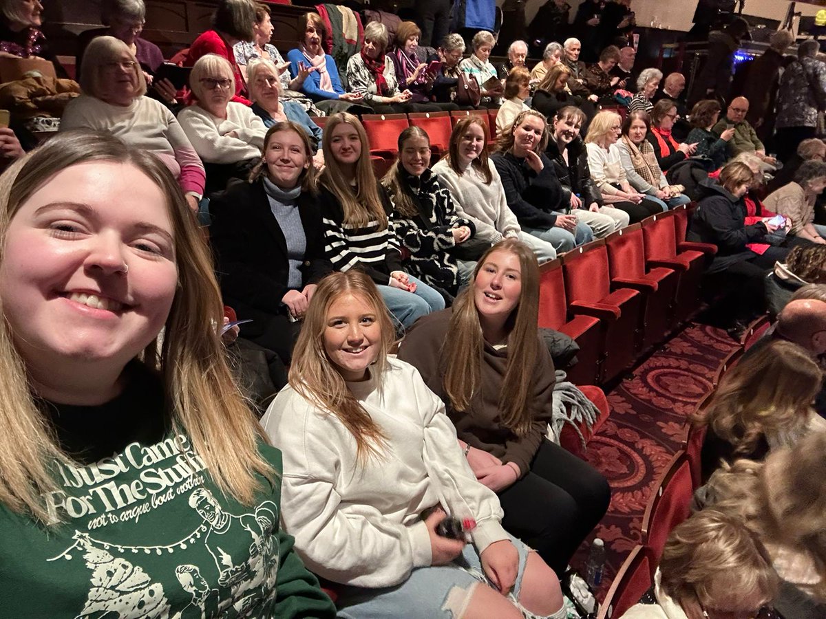 StMungosCreate's tweet photo. The music dept outing  ready to be dazed by the many colours!! Go go go Joseph! https://t.co/qQY98NiEp2