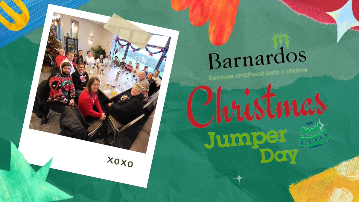 Who wore it best? 🎅Our team looking festive over lunch as we raised some funds for #Barnardos Ireland's Christmas Jumper Day. #BecauseChildhoodLastsALifetime