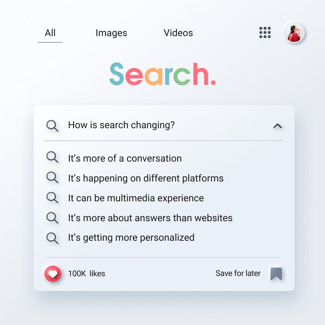 mcullison's tweet photo. SEO is changing - again.
This time, it's AI. In recent years, it was social media.

What isn't changing? 
1. Findability matters. 
Businesses need to be found when potential customers search for them.

2. Good content wins.
Good content is any content that meets the needs of t... https://t.co/QDJkVZtxcF