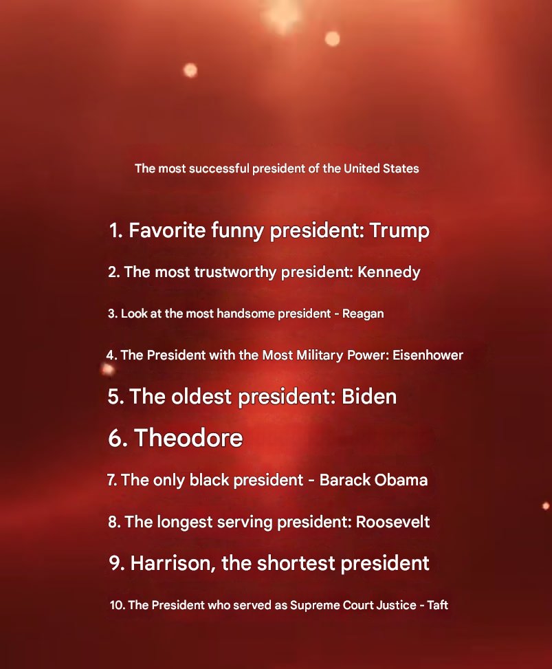 SeraphinaAliao's tweet image. #Successive presidents of the United States