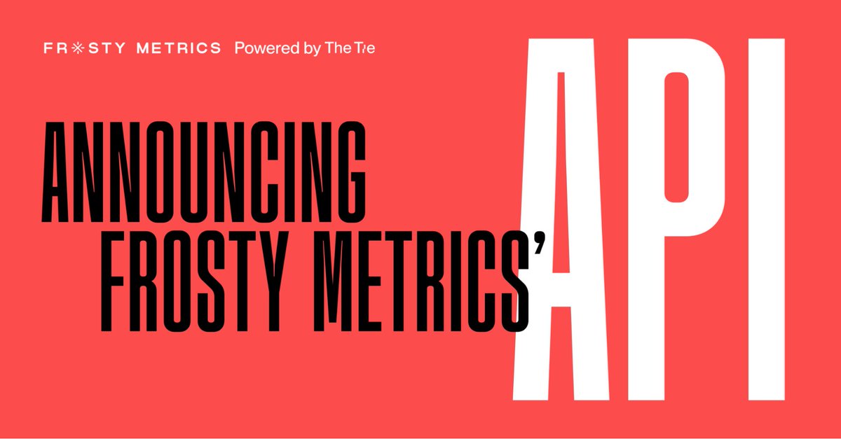 🔺 Big news from Frosty Metrics! 🔺

The Frosty Metrics API is live and free to use. Unlock the power of @Avax data with insights into network activity, DeFi, NFTs, GameFi, and more.

Here’s why this API is a game-changer: 🧵