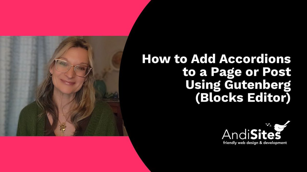 AndiSites's tweet image. NEW VIDEO!!! Learn how to add collapsible panels (&quot;accordions&quot;) to a WordPress page or post using the Details block in Gutenberg (Blocks editor) with our latest video: youtube.com/watch?v=vNEruz… 

#wordpresstips #wordpresswebsite #wordpresswebsites #andisites