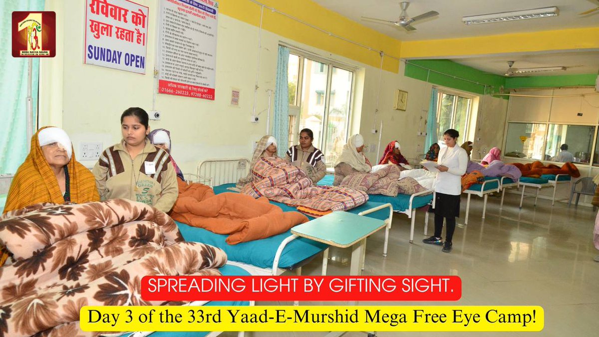 SurajInsa19's tweet photo. Till date, lakhs have benefitted from this #freemedicalcamps and many more will continue to benefit from this service. With the guidance of #SaintDrMSG.
#HealthAwarenessCampaign
#FreeEyeCamp #BloodDonation
#FreeMedicalCampsByDSS
#MedicalAidToNeedy
#ServingHumanity https://t.co/HjFH9zHjqh