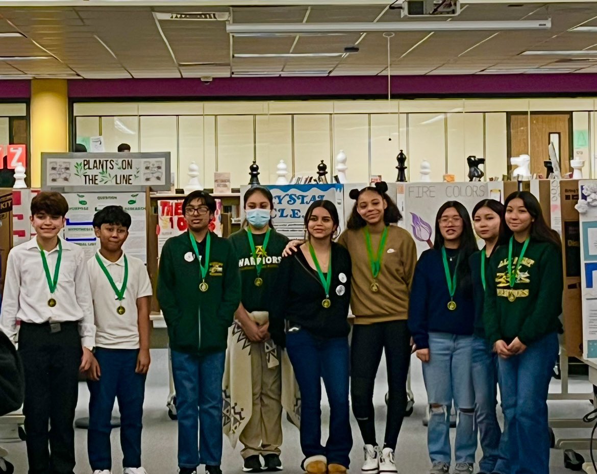 Proud of my sweet girl making Top 10 in her Middle School Science Fair. Up next, the District Fair in January! 🥰🔎📚🔬<a href="/AlbrightMS/">Albright Middle Performing and Visual Arts Academy</a>