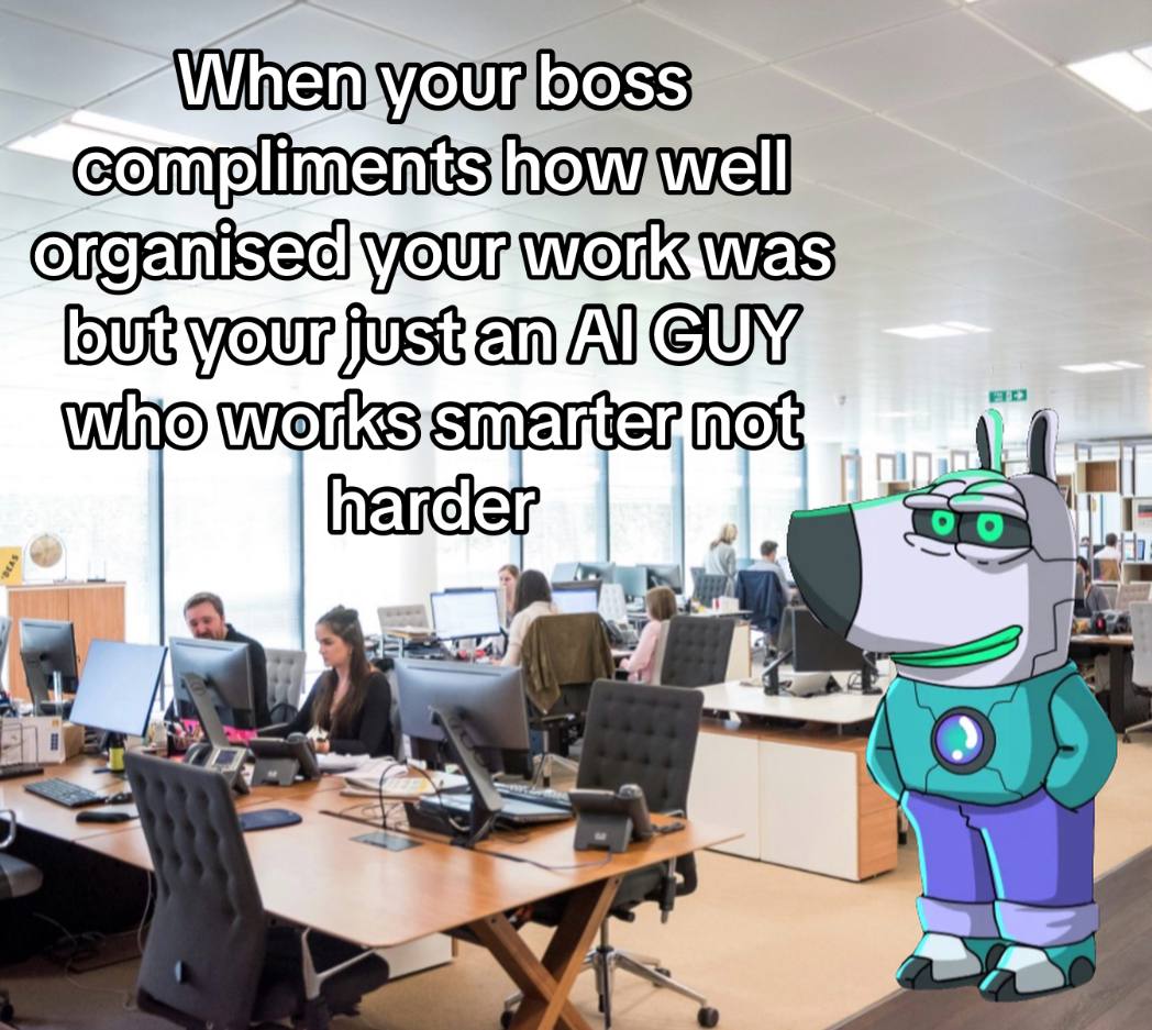 AiGuyonSol's tweet photo. Sometimes it's just easier that way. 

We're an AI Agent + Meme 😎

TG: https://t.co/29uKZ1tCcn

Tiktok: https://t.co/e5FYbWgzD9

$AIGUY #AI #CHILLGUY #memecoin #AIAgents https://t.co/55D1eI7fFF