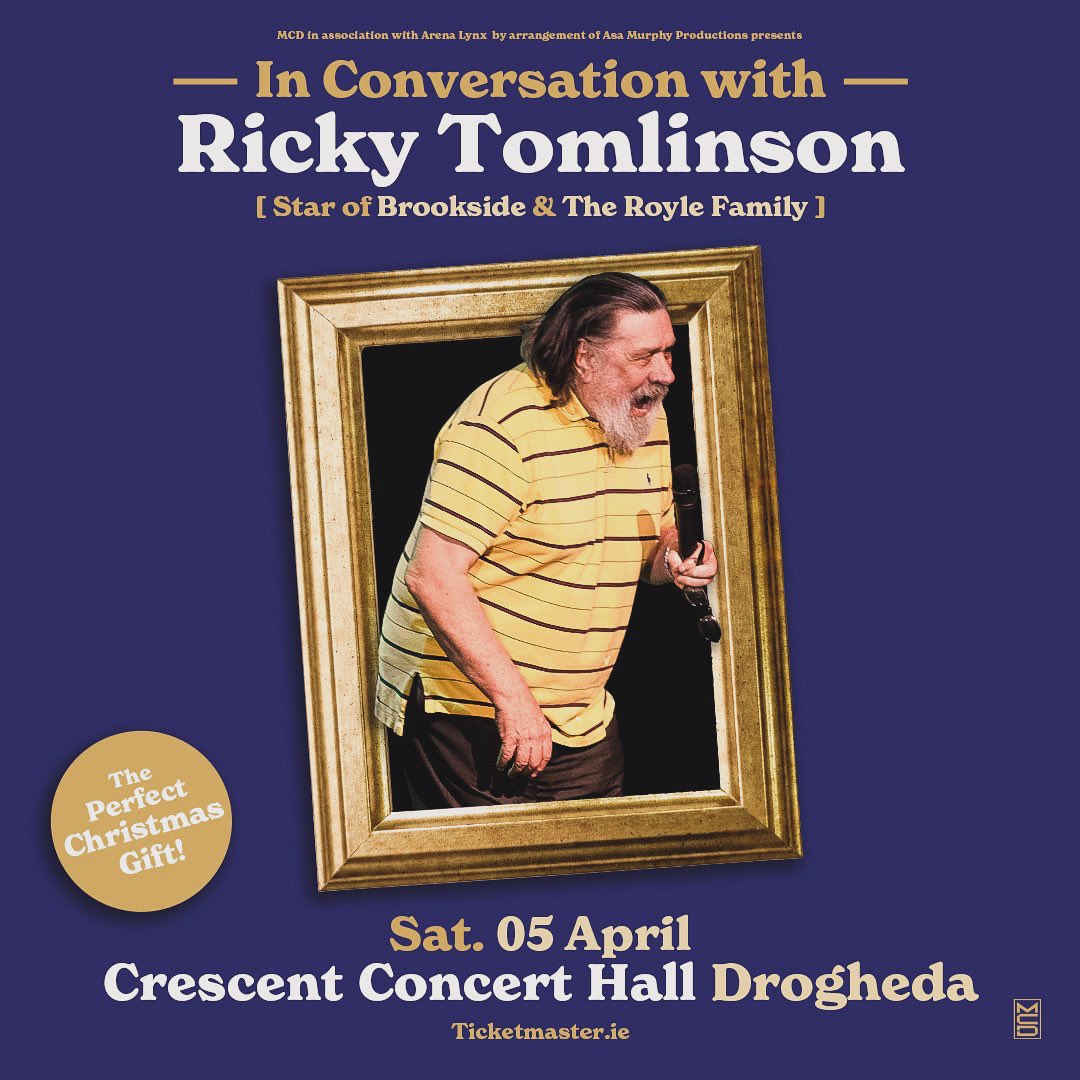 Get your tickets for RickyTomlinson_ live at <a href="/CresConcertHall/">The Crescent Concert Hall Drogheda</a> for a loved one for Christmas!! 

arenalynx.ie/arena-lynx-eve…