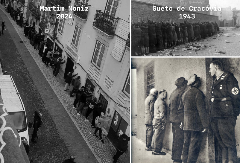 Sobre inocentes encostados à parede.