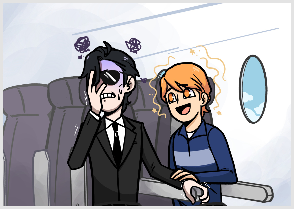 ferdibert bodyguard au. Whenever Ferdie makes Hubert travel with him on a plane, Ferdie needs to calm him down 🧘
