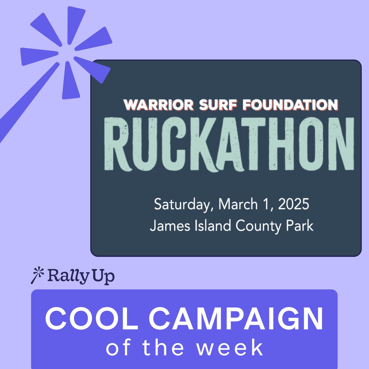 Early planning is cool! The event isn’t until March, but the Warrior Surf Foundation has already built their Ruckathon 2025 fundraiser. So when it’s time for Peer-to-Peer and promo, they’re ready to drop in. Surf’s up! bit.ly/4gFDxmA