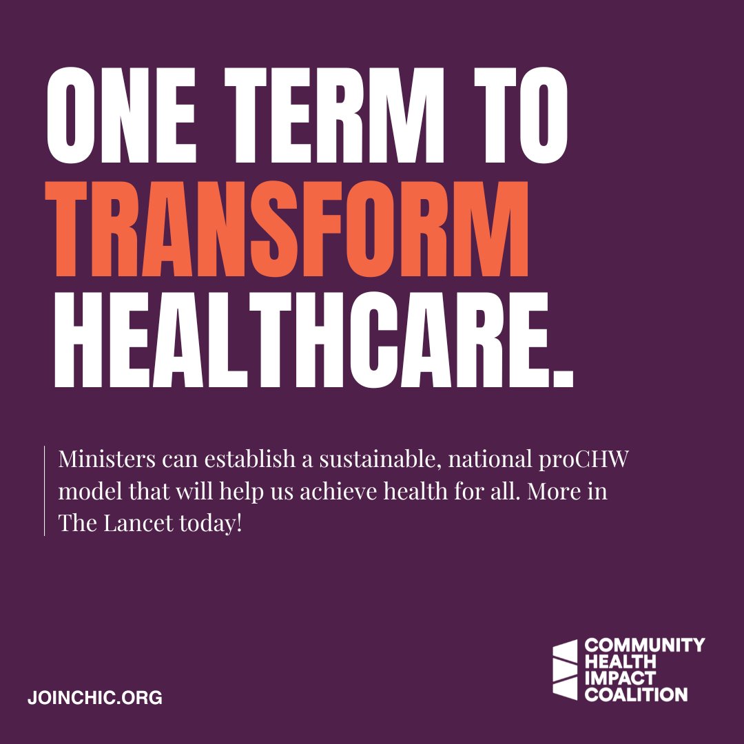 For decades, CHWs have shown their ability to save lives, enhance resilience &amp; support healthy communities. Now is the time for ministers to commit to #proCHW policy and reach #healthforall. Get more details from <a href="/join_chic/">Community Health Impact Coalition</a> in <a href="/TheLancet/">The Lancet</a> today! #UHCDay 

thelancet.com/journals/lance…