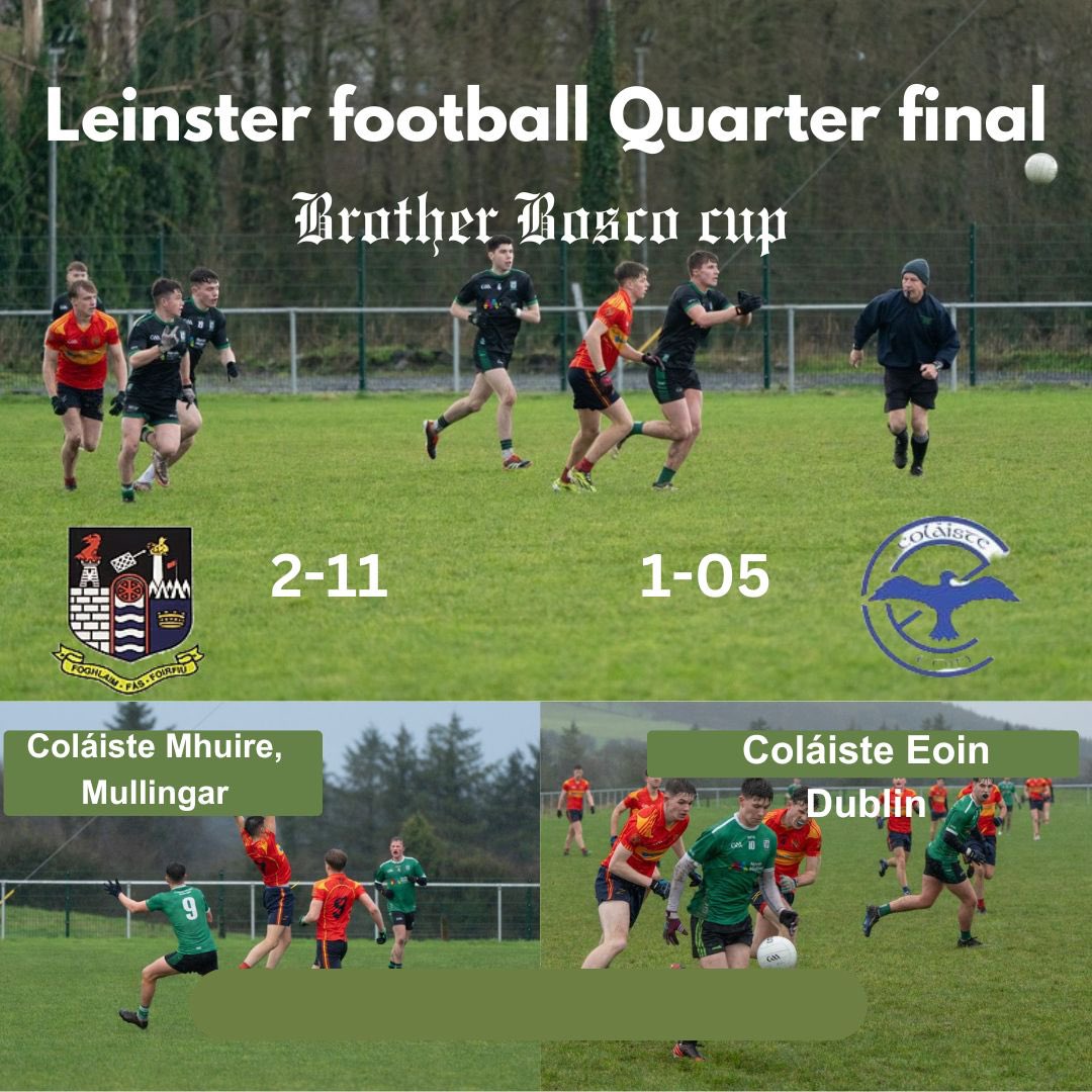 The journey continues for our senior footballers as they progressed over a big and physical Colaiste Eoin side. We now face the winners of Colaiste Choilm, Tullamore/ Maynooth campus who play on the 10th January.