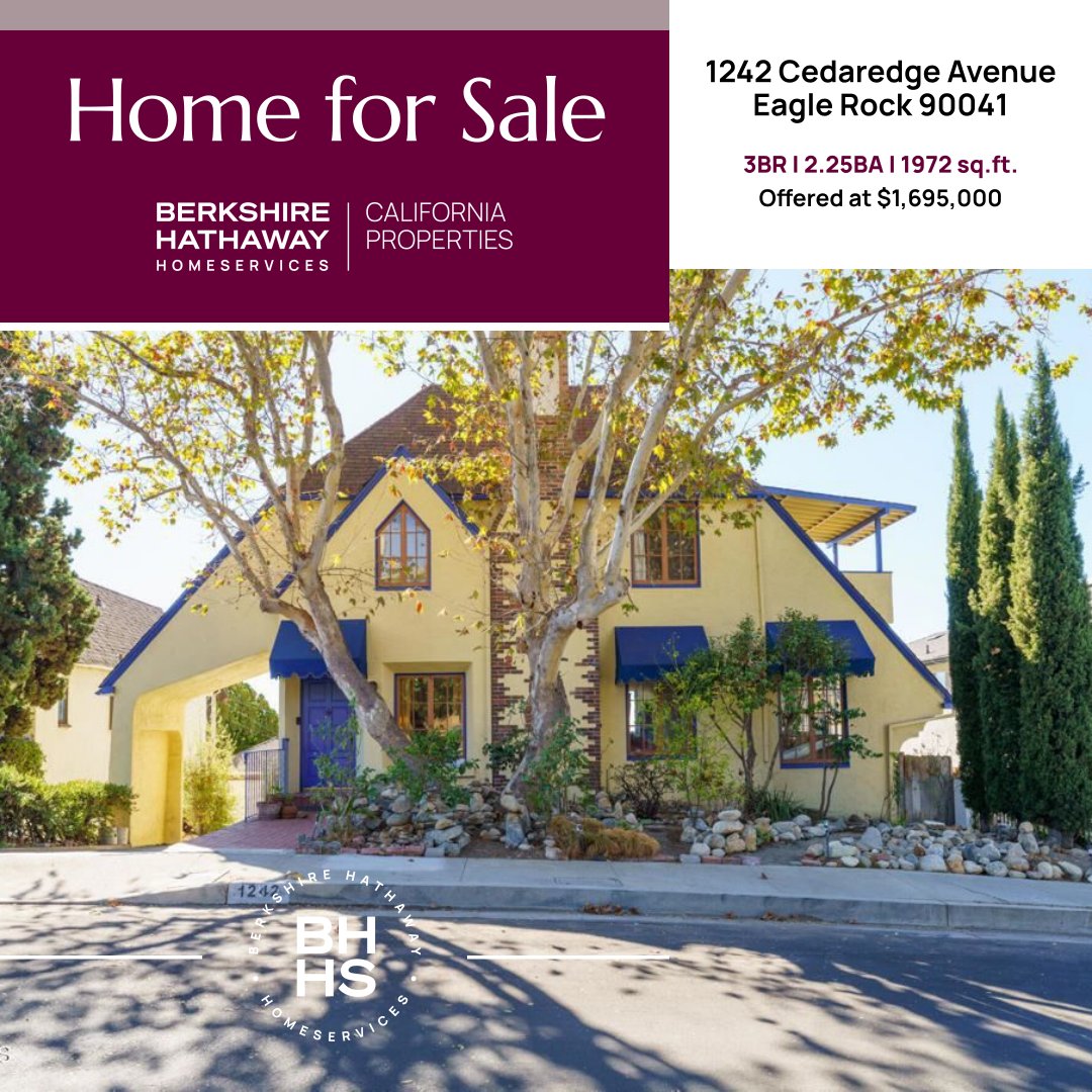 RebeccaSellsLA's tweet photo. One of a kind home in the heart of Eagle Rock. Incredible views, abundance of character, wood floors, vintage tiled fireplace, numerous opportunities with the extra rooms and storage areas, private backyard, and so much more! Reach out to view this home before home prices go... https://t.co/1NfJRHlk9y