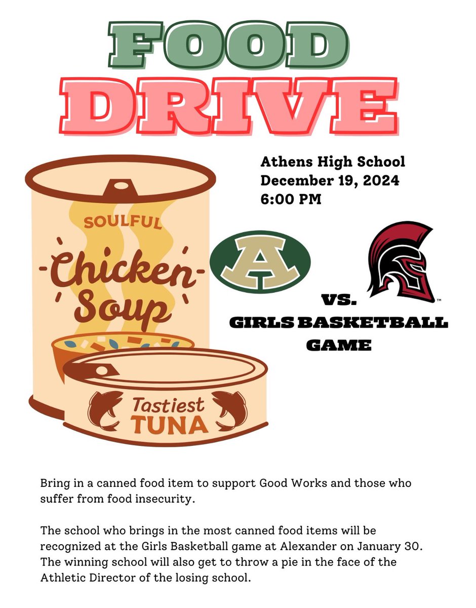 Remember to bring canned food items to the game tonight!!!
Go Dogs🏀