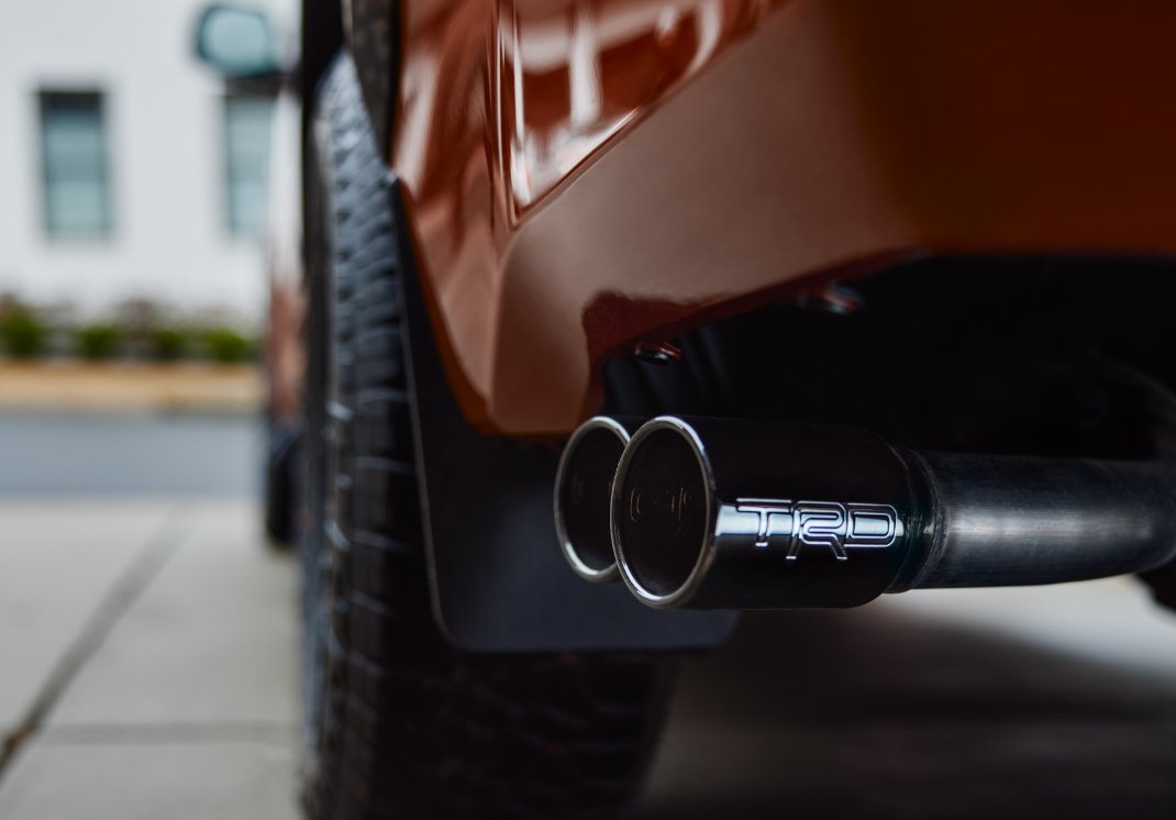 Mean. Burly. Throaty. And just loud enough to put a grin on your face every time the light goes green.

If the TRD exhaust on the new Tundra could hold a microphone, we think it'd be up for a Grammy Award.