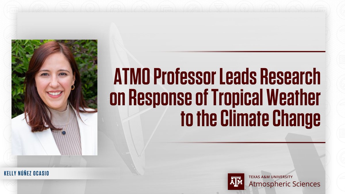 TAMU Atmospheric Sciences (@tamu_atmo) on Twitter photo Dr. Kelly NĂșñez Ocasio (<a href="/KNubez/">Dr. Kelly NĂșñez Ocasio</a>), assistant professor at @TAMU_ATMO, and Dr. Erin Dougherty from <a href="/NCAR_Science/">NSF National Center for Atmospheric Research</a> are using a new kilometer-scale regional model to explore how climate change will impact tropical Africa.
Read more about their findings: tx.ag/ATMOTropical Dr. Kelly NĂșñez Ocasio (<a href="/KNubez/">Dr. Kelly NĂșñez Ocasio</a>), assistant professor at @TAMU_ATMO, and Dr. Erin Dougherty from <a href="/NCAR_Science/">NSF National Center for Atmospheric Research</a> are using a new kilometer-scale regional model to explore how climate change will impact tropical Africa.
Read more about their findings: tx.ag/ATMOTropical