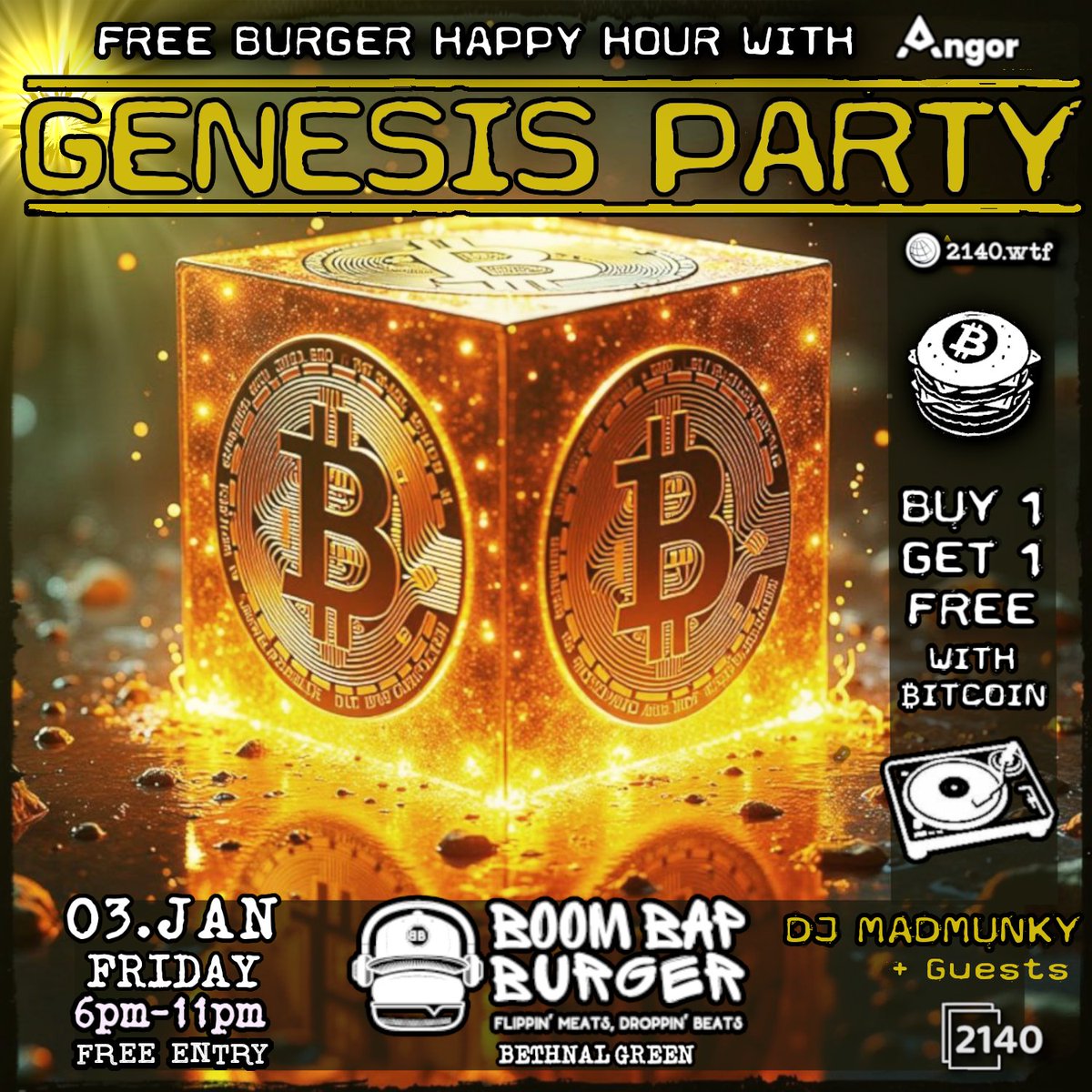 <a href="/kristapsk/">₿ Lord Kristaps Kaupe  ($ is for sats)</a> <a href="/londonbtcspace/">London ⚡️ Bitcoin ⚡️ Space</a> <a href="/LDNBitcoinDevs/">London Bitcoin Devs</a> <a href="/bitcoinembassyu/">Bitcoin Embassy London⚡️</a> <a href="/BitcoinEventsUK/">Bitcoin Events UK</a> Pop in for a free burger 🍔 and a DJ session on January 3rd - Bitcoin accepted there... 😎 <a href="/BoomBapBurger/">Boom Bap Burger</a>

There is also a meetup focused on NOSTR on 18th, featuring top UK geyser project as well Geyser's founder - the event will be publicly announced on Sat. #NOSTRLDN v4