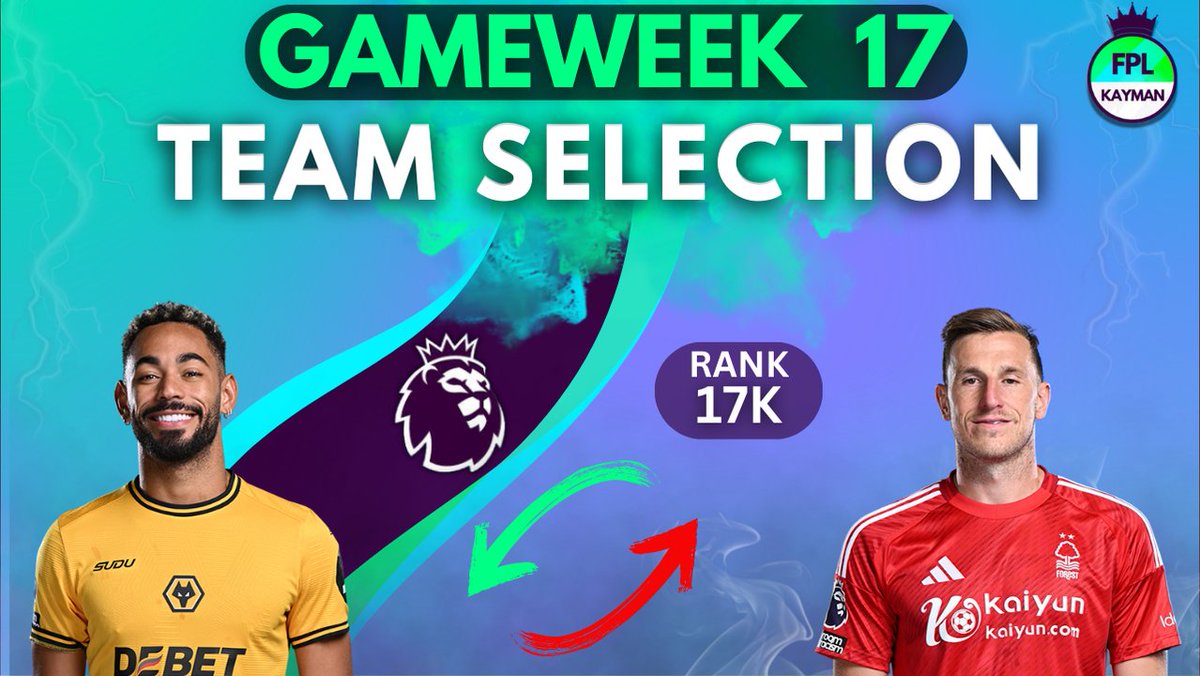 FPLKayman's tweet image. 🚨New Video Alert!🚨

In my latest YouTube video, I cover:
⚽️ GW16 Team Review
🔄 GW17 Transfer Plans
📋 GW17 Team Selection
🤔 Best Ait-Nouri Replacement?
🔥 Best Cunha Replacement?
🌍 Current Rank: 17K
🎥Watch now: youtube.com/watch?v=H6Sexi…
#FPL #fplcommunity #fpltips #GW17