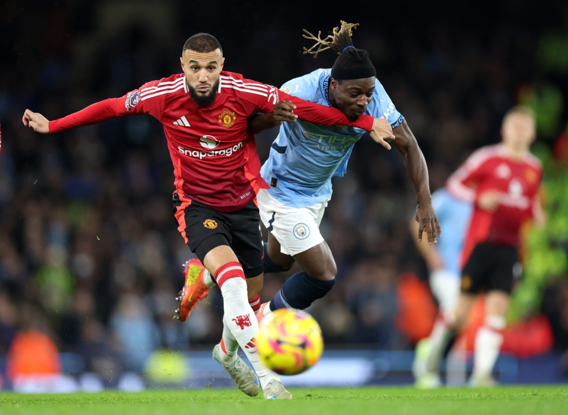 jackbarrettmufc's tweet photo. Mazraoui has to be the ultimate utility player. That's not a dig, by the way. So far, this season has been our player of the season. I think it shows his class and that the manager trusts him to deleiever wherever he is placed on the pitch. #Class #MUFC #Solid7 https://t.co/iT2OGrbyw8