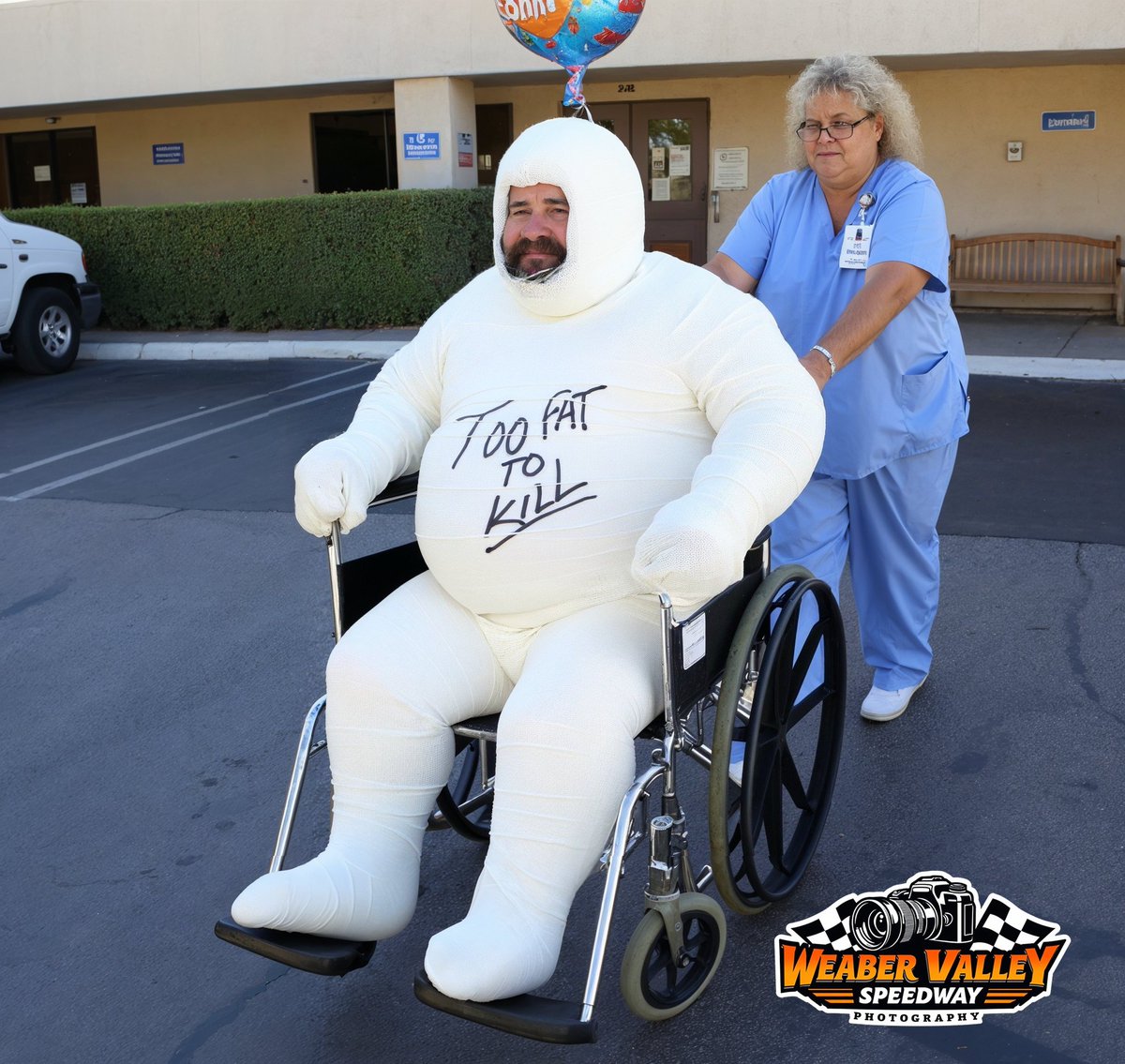 Great news Kenny was relived from the hospital today to rest after his crash here at Weabers on July 8 of 2006.

He says he plants to race again one day thru mind control.