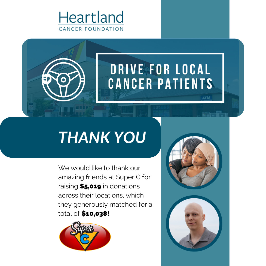 HeartlandCancer's tweet photo. We would like to thank our amazing friends at Super C for raising $5,019 in donations across their locations, which they generously matched for a total of $10,038! https://t.co/dQOcmy0w7h