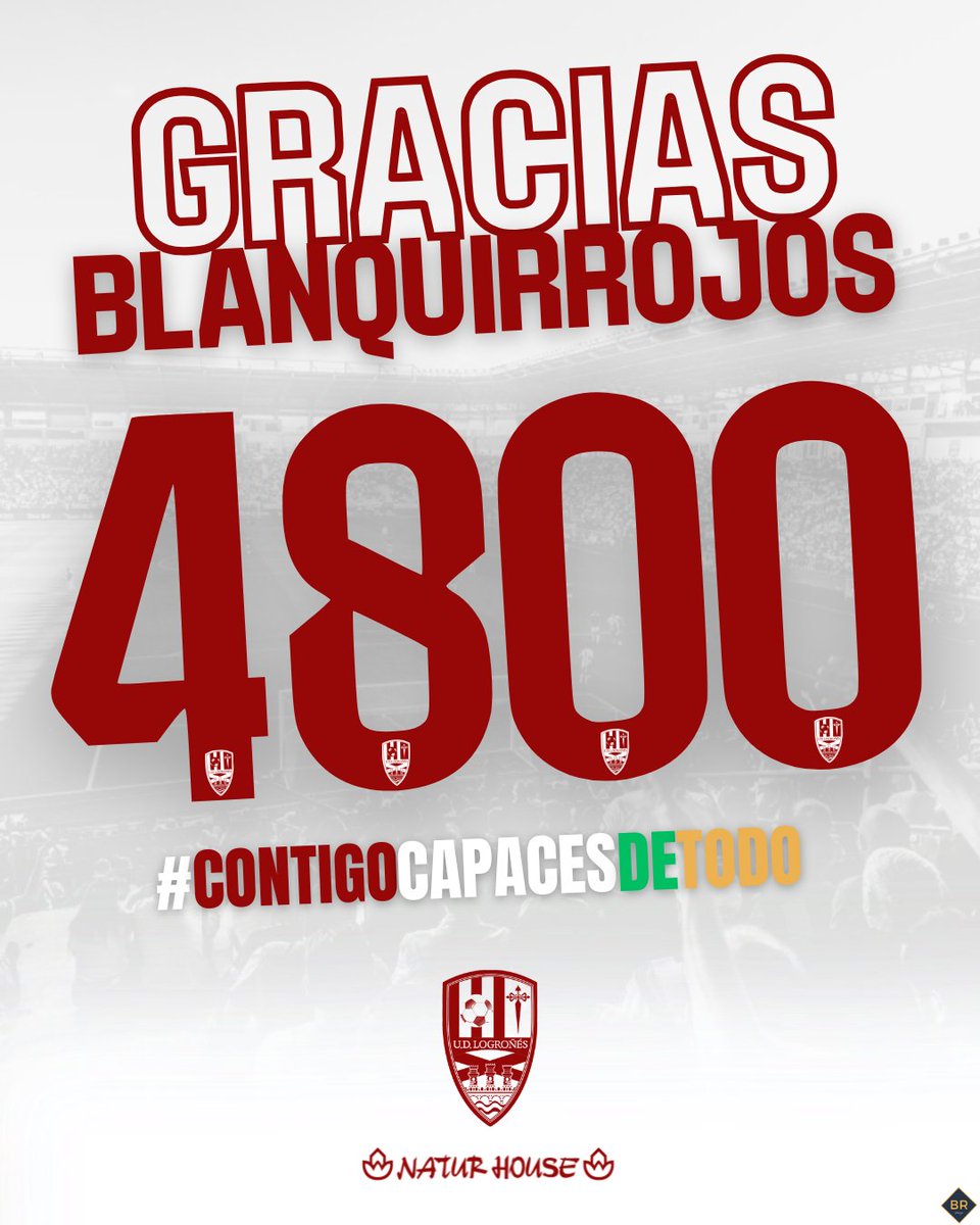 UDLogrones's tweet photo. 🔝 Blanquirrojos, otro día más con números de récord. Van más de 9.500 entradas vendidas y la segunda cifra histórica de abonados se eleva ya por encima de los 4.800. ¡Qué locura, muchas gracias! https://t.co/lVF76bBWtF