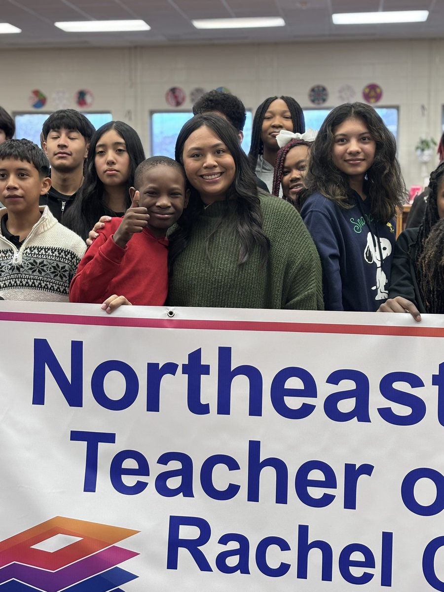 Congratulations Rachel Candaso <a href="/AVID4College/">AVID</a> elective teacher at <a href="/WellcomeMiddle/">Wellcome Middle</a> she was recognized today as the 2025 Northeast Regional Teacher of the Year