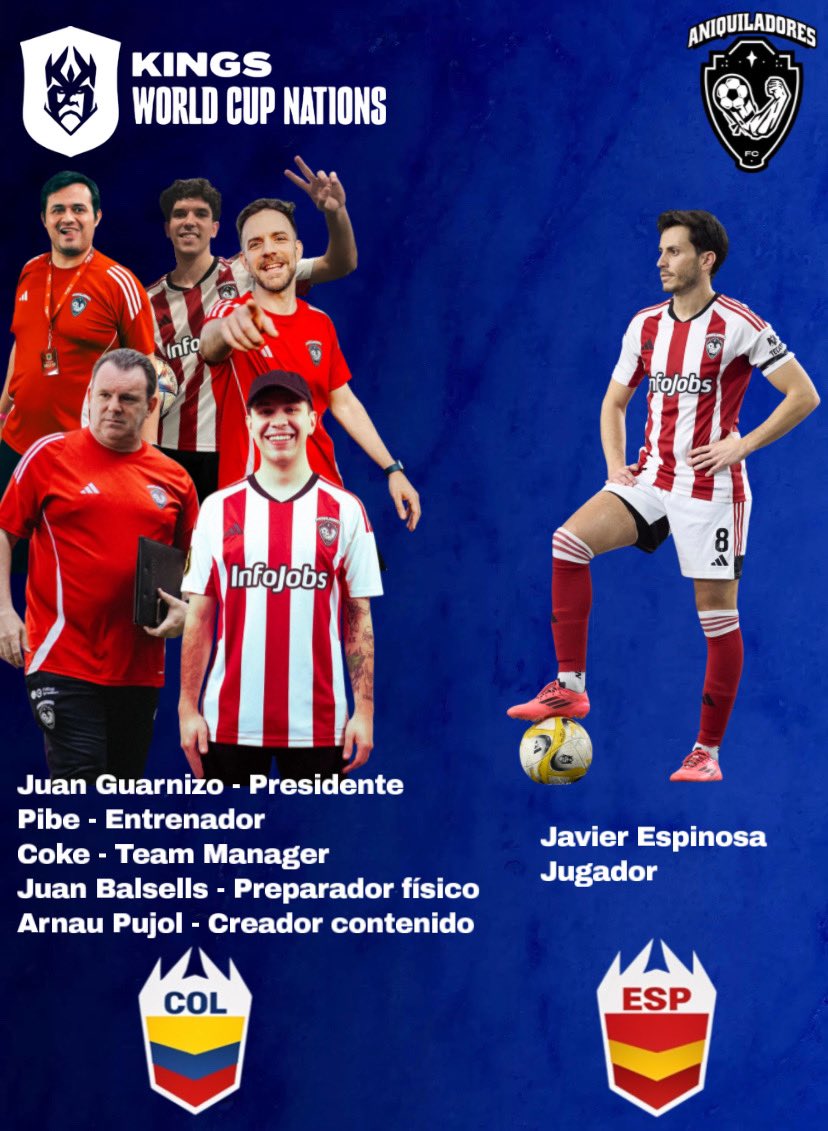Ahora si todos completos 💪🏻

Las 2 selecciones con presencia Aniquiladora en el Kings World Cup Nations ❤️🖤🤍

🇨🇴🇨🇴🇨🇴
🇪🇸🇪🇸🇪🇸