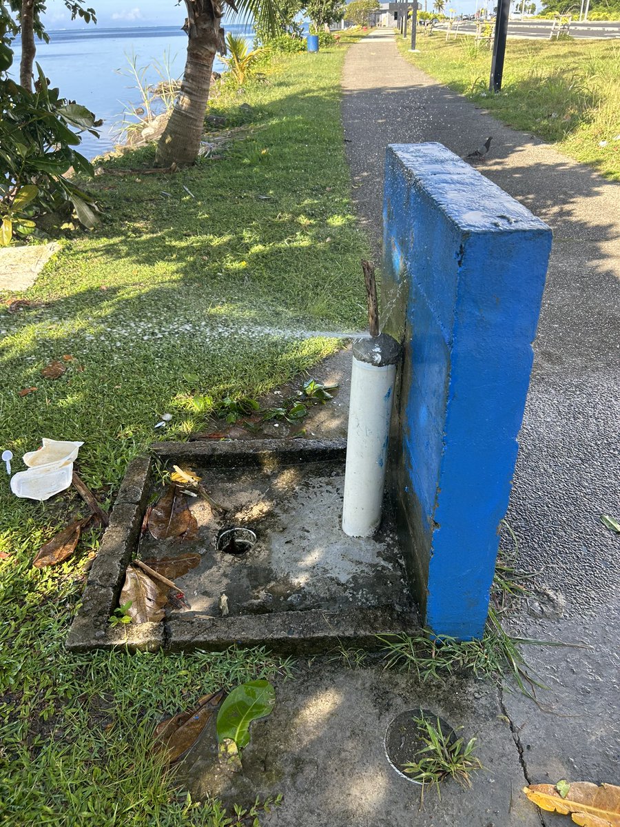 Reported to <a href="/CitySuva/">Suva City Council</a> FIVE days ago. Still not fixed. Works Manager Uma and Works Team on Fiji time while WAF complains we don’t have enough water….😏