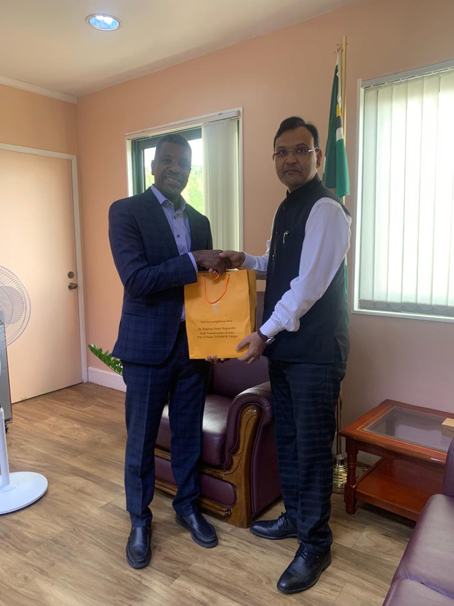 High Commissioner Dr Pradeep Rajpurohit called on Hon. Dr. Vince Henderson, Minister of Foreign Affairs, International Business, Trade &amp; Energy of the Commonwealth of Dominica at the Ministry headquarters in Roseau on Dec 18, 2024 to discuss avenues of bilateral cooperation.
