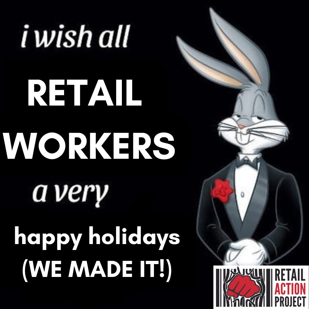 WE MADE IT! Happy Holidays to all the retail workers who helped make the holiday season bright for so many customers!