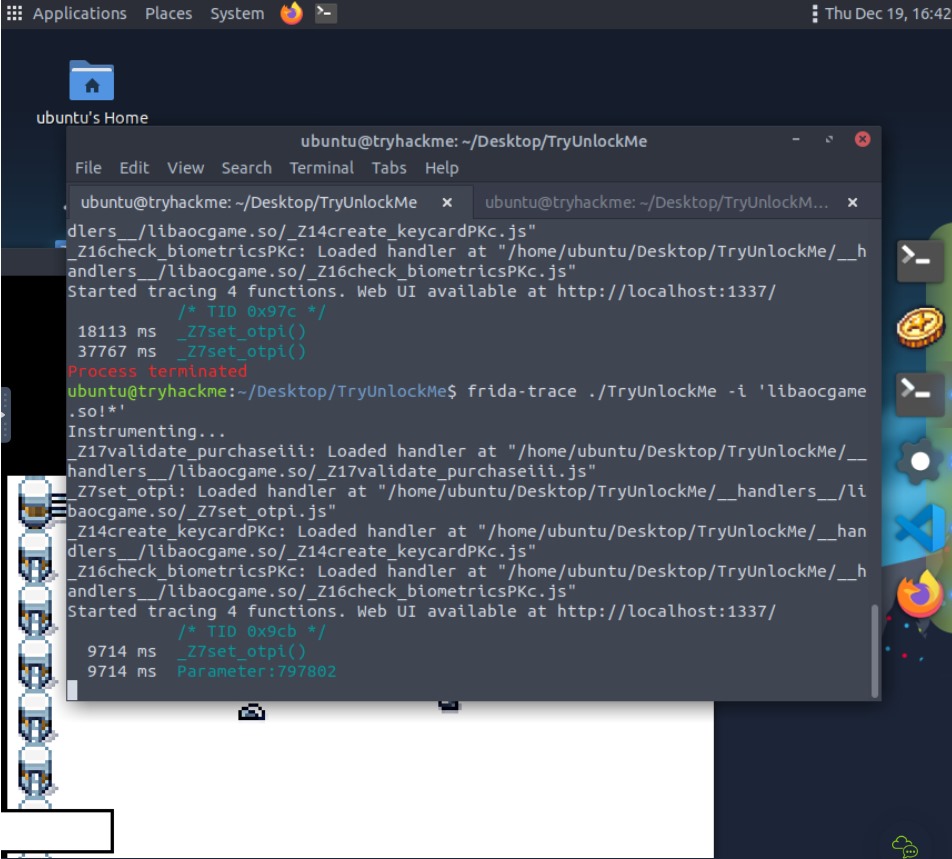 lakunzy7's tweet image. Advent of Cyber 2024. Day 19

Glitch hacked his way through Mayor Malware&apos;s frosty challenges using Frida! 🚪💻 Learned how to intercept APIs, modify game logic, and master game hacking techniques. 🧑‍💻🎮

#Tryhackme #AdventOfCyber #GameHacking #CyberSecurity