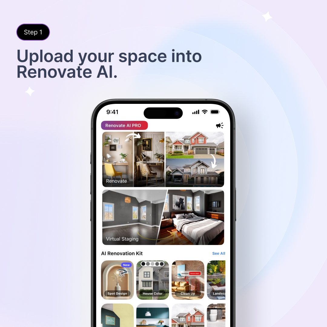 renovate_ai's tweet image. Dreaming of a home makeover but worried about the cost? 💸
Think again! Renovate AI helps you create stunning designs that fit your budget. ✨
What’s the first space you’d transform? Let us know below! 💬👇
#RenovateAI #BudgetMakeover #HomeImprovement #DIYHomeDecor