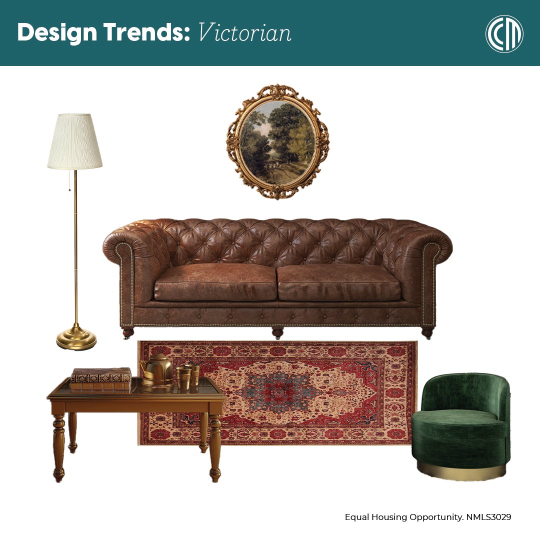 CliffT60's tweet photo. Luxurious velvets, warm colors, and gold tones create this timeless trend. Patterned fabrics and wallpapers are popular choices paired with dark, rich woods. Victorian design easily allows you to go back in time.  👑 https://t.co/ovDLVPSUQX