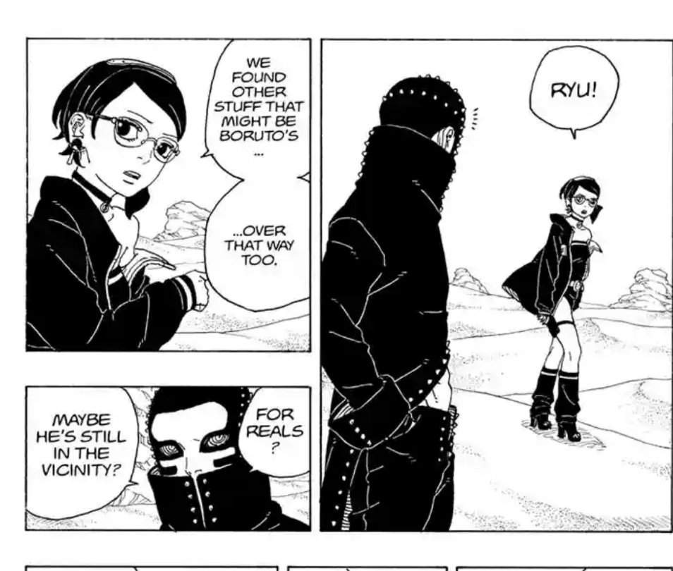 JinMoriJohnson's tweet photo. Sarada babysitting Ryu is so CUTE WTF😭😭😭😭 

NGL RYU IS SO INNOCENT MAN!!!!
HE DOESN'T DESERVE TO BE BETRAYED 😭😭😭😭😭 😭😭 
#BorutoTwoBlueVortex https://t.co/jbDt3Aa0Pv