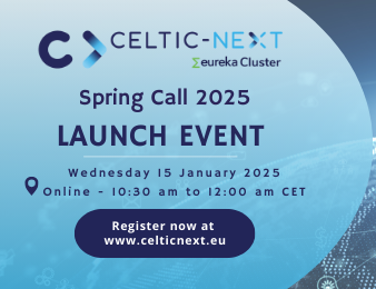 🎉 Save the Date! CELTIC-NEXT Spring Call 2025 Launch Event is almost here!

📅 When: 15 January 2025
⏰ Time: 10:30 - 12:00 CET
📍 Where: Online

👉 Register for free now: 🔗 celticnext.eu/event/launch-e…

Let’s shape the future together! 🌐🚀

#CELTICNEXT #Innovation #R&amp;DFunding